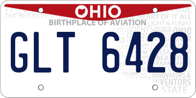 OH license plate GLT6428