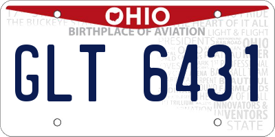 OH license plate GLT6431