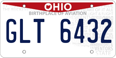 OH license plate GLT6432