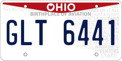OH license plate GLT6441