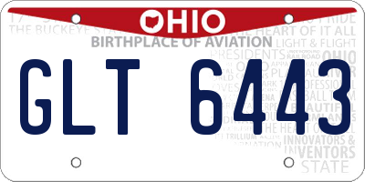 OH license plate GLT6443