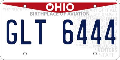 OH license plate GLT6444
