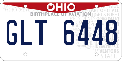 OH license plate GLT6448