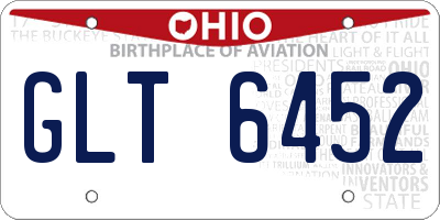 OH license plate GLT6452