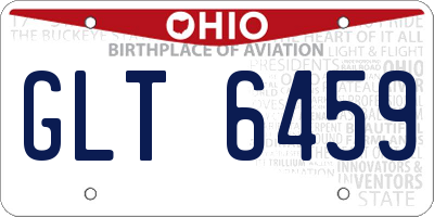 OH license plate GLT6459