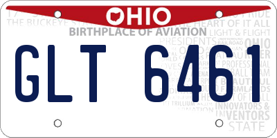OH license plate GLT6461