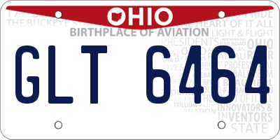 OH license plate GLT6464