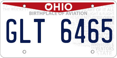 OH license plate GLT6465