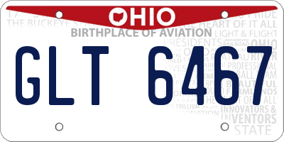 OH license plate GLT6467