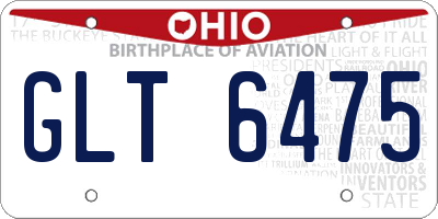 OH license plate GLT6475