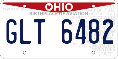 OH license plate GLT6482