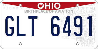 OH license plate GLT6491