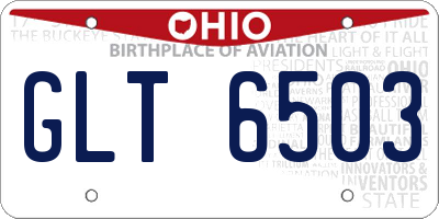 OH license plate GLT6503