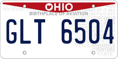 OH license plate GLT6504