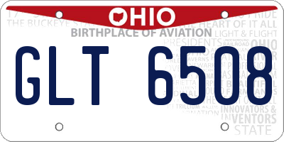 OH license plate GLT6508