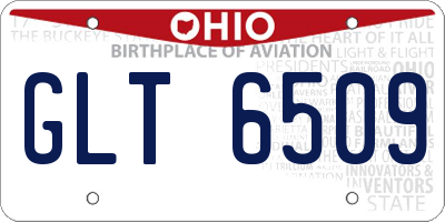 OH license plate GLT6509