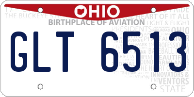 OH license plate GLT6513
