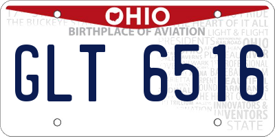 OH license plate GLT6516