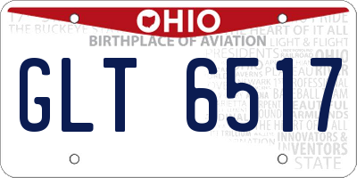 OH license plate GLT6517