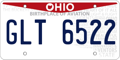 OH license plate GLT6522
