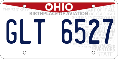 OH license plate GLT6527