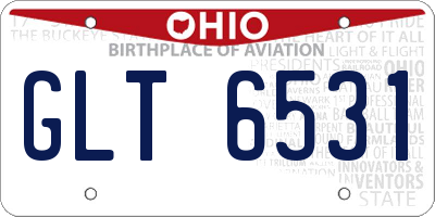OH license plate GLT6531