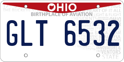 OH license plate GLT6532