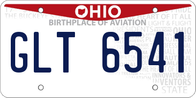 OH license plate GLT6541