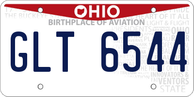 OH license plate GLT6544