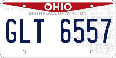 OH license plate GLT6557