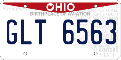 OH license plate GLT6563
