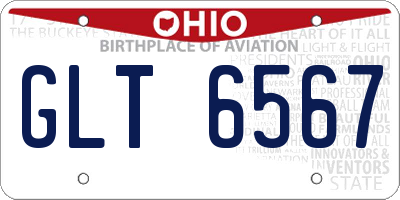 OH license plate GLT6567