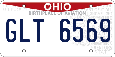 OH license plate GLT6569