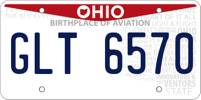 OH license plate GLT6570