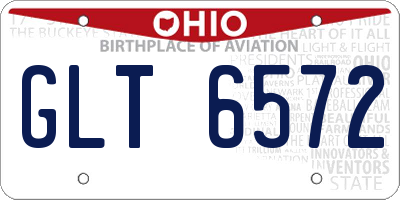 OH license plate GLT6572