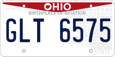 OH license plate GLT6575