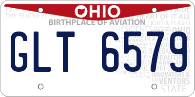 OH license plate GLT6579