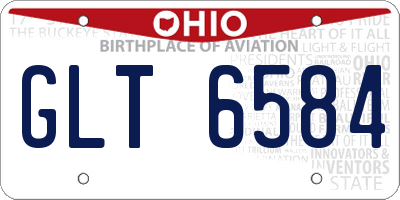 OH license plate GLT6584