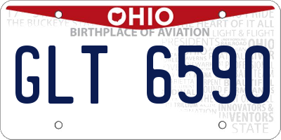 OH license plate GLT6590