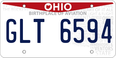 OH license plate GLT6594
