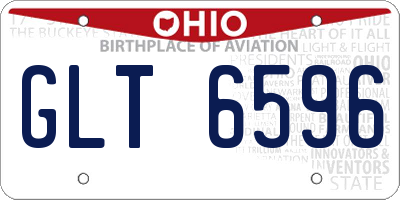 OH license plate GLT6596