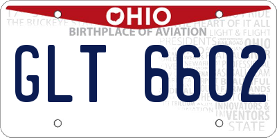OH license plate GLT6602