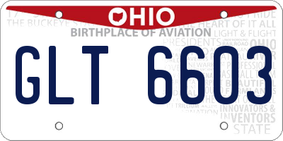 OH license plate GLT6603