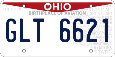 OH license plate GLT6621