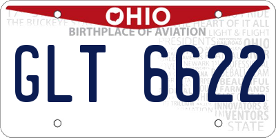 OH license plate GLT6622