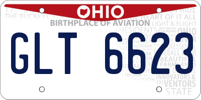OH license plate GLT6623