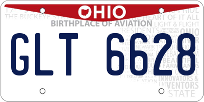 OH license plate GLT6628
