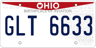 OH license plate GLT6633