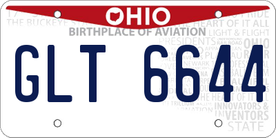 OH license plate GLT6644
