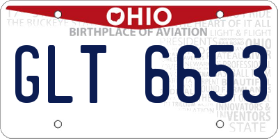 OH license plate GLT6653